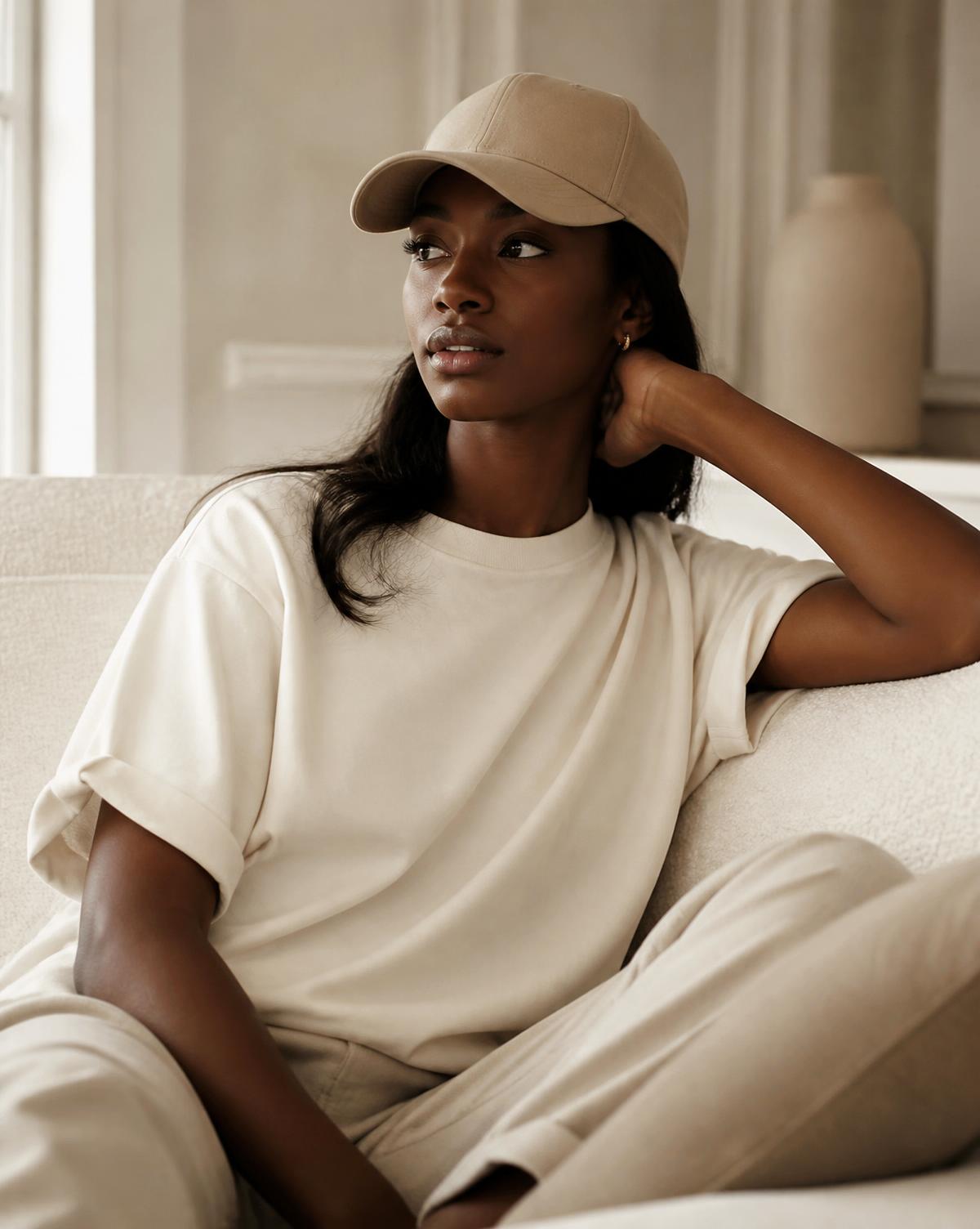MOHUMI editorial — cream essentials in a minimal interior